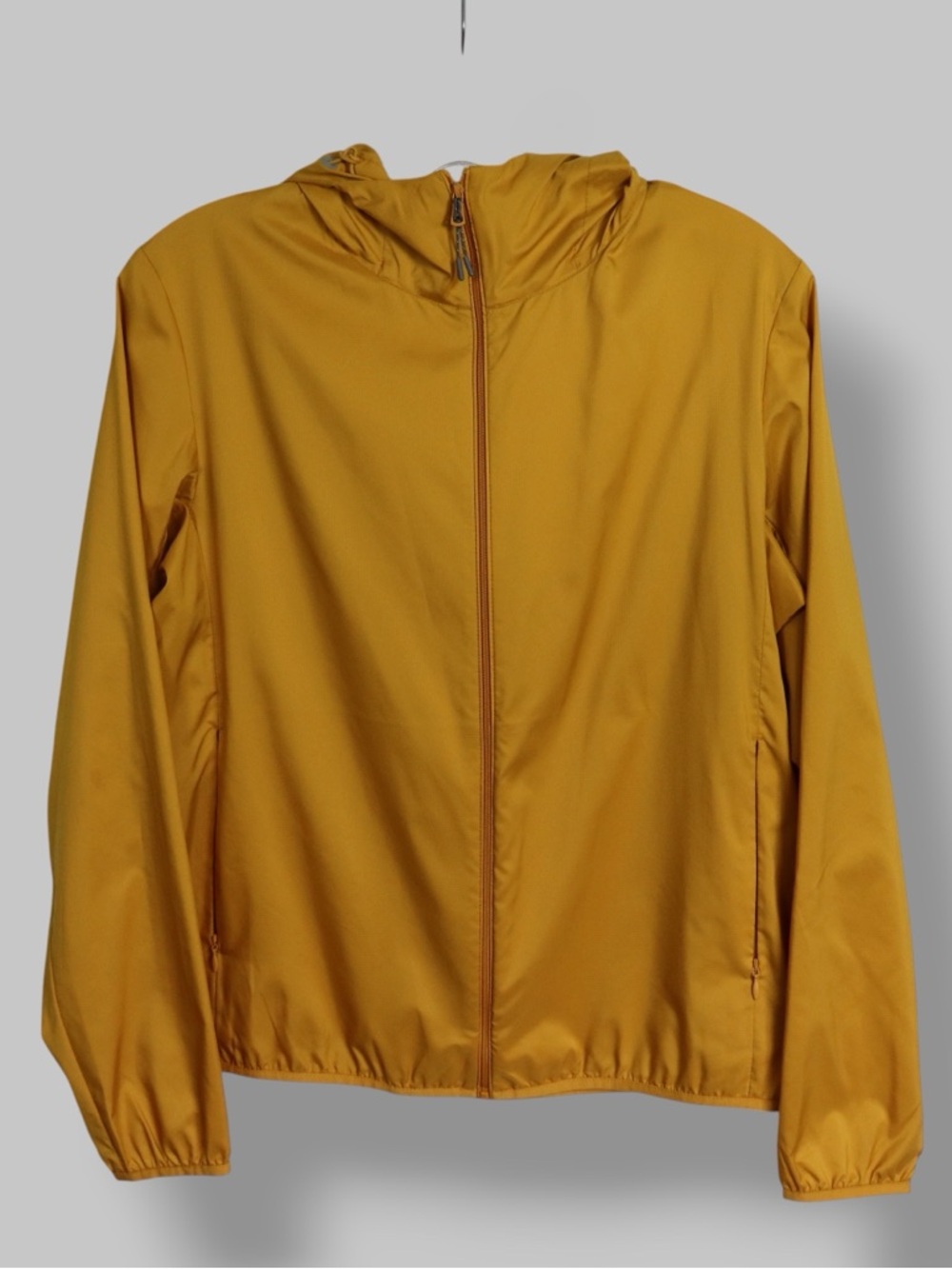 Uniqlo Lightweight Windbreaker Jacket Size M Yellow Full Zip Hooded